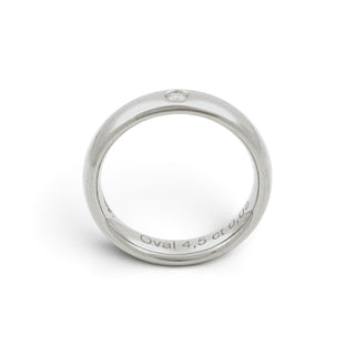Niessing Brillantring Oval aus 750 Graugold, nachhaltiger second-hand Schmuck perfekt aufgearbeitet