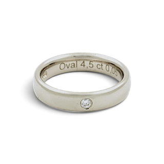 Niessing Brillantring Oval aus 750 Graugold, nachhaltiger second-hand Schmuck perfekt aufgearbeitet