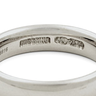 Niessing Brillantring Oval aus 750 Graugold, nachhaltiger second-hand Schmuck perfekt aufgearbeitet