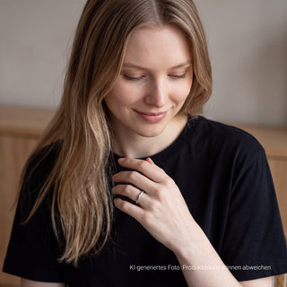 Niessing Brillantring Oval aus 950 Platin, nachhaltiger second-hand Schmuck perfekt aufgearbeitet