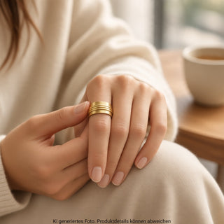 Niessing Ring RingRing aus 750 Gelbgold, nachhaltiger second-hand Schmuck perfekt aufgearbeitet