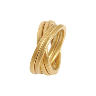 Niessing Ring Rollover aus 750 Gelbgold, nachhaltiger second-hand Schmuck perfekt aufgearbeitet