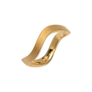 Niessing Ring Setario 3 große Welle aus 750 Gelbgold, nachhaltiger second-hand Schmuck perfekt aufgearbeitet