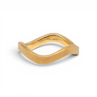 Niessing Ring Setario 3 große Welle aus 750 Gelbgold, nachhaltiger second-hand Schmuck perfekt aufgearbeitet
