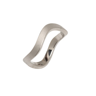 Niessing Ring Setario 3 große Welle aus 750 Graugold, nachhaltiger second-hand Schmuck perfekt aufgearbeitet