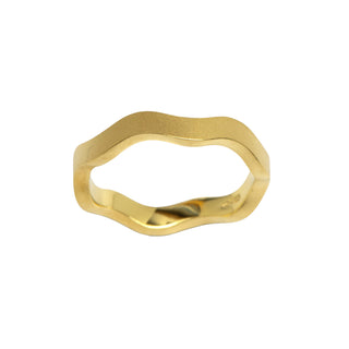 Niessing Ring Setario 3 kleine Welle aus 750 Gelbgold, nachhaltiger second-hand Schmuck perfekt aufgearbeitet