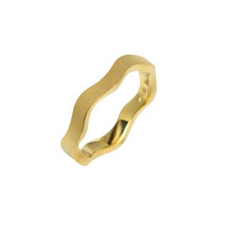 Niessing Ring Setario 3 kleine Welle aus 750 Gelbgold, nachhaltiger second-hand Schmuck perfekt aufgearbeitet
