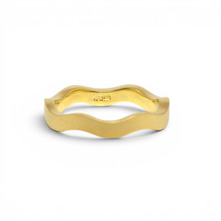 Niessing Ring Setario 3 kleine Welle aus 750 Gelbgold, nachhaltiger second-hand Schmuck perfekt aufgearbeitet