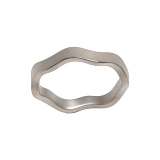Niessing Ring Setario 3 kleine Welle aus 750 Graugold, nachhaltiger second-hand Schmuck perfekt aufgearbeitet