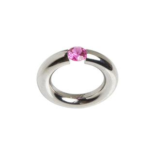 Niessing Ring Stahl und Synthese aus Edelstahl mit synth. Stein, nachhaltiger second-hand Schmuck perfekt aufgearbeitet