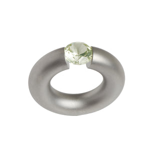 Niessing Ring Stahl und Synthese aus Edelstahl mit synth. Stein, nachhaltiger second-hand Schmuck perfekt aufgearbeitet