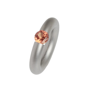 Niessing Ring Stahl und Synthese mit synth. Stein, nachhaltiger second-hand Schmuck perfekt aufgearbeitet