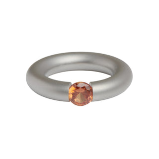 Niessing Ring Stahl und Synthese mit synth. Stein, nachhaltiger second-hand Schmuck perfekt aufgearbeitet