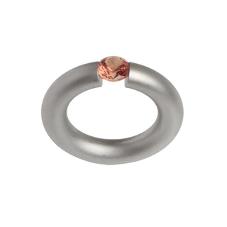 Niessing Ring Stahl und Synthese mit synth. Stein, nachhaltiger second-hand Schmuck perfekt aufgearbeitet