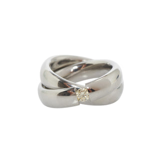 Niessing Brillantring Uno aus Edelstahl, nachhaltiger second-hand Schmuck perfekt aufgearbeitet