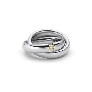 Niessing Brillantring Uno aus Edelstahl, nachhaltiger second-hand Schmuck perfekt aufgearbeitet