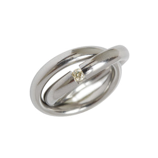Niessing Brillantring Uno aus Edelstahl, nachhaltiger second-hand Schmuck perfekt aufgearbeitet