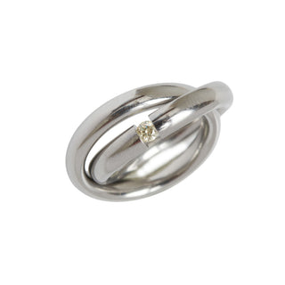 Niessing Brillantring Uno aus Edelstahl, nachhaltiger second-hand Schmuck perfekt aufgearbeitet