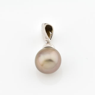 Oeding-Erdel Perlenanhänger aus 750 Weißgold mit Brillant, nachhaltiger second hand Schmuck perfekt aufgearbeitet