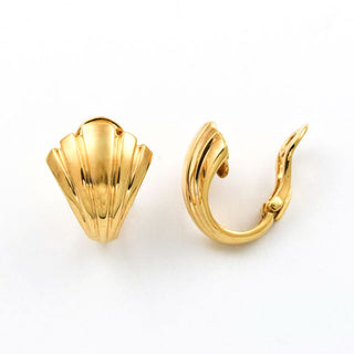 Ohrclips aus 585 Gelbgold, nachhaltiger second hand Schmuck perfekt aufgearbeitet