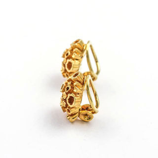 Ohrclips aus 585 Gelbgold, nachhaltiger second hand Schmuck perfekt aufgearbeitet