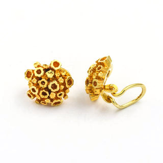Ohrclips aus 585 Gelbgold, nachhaltiger second hand Schmuck perfekt aufgearbeitet