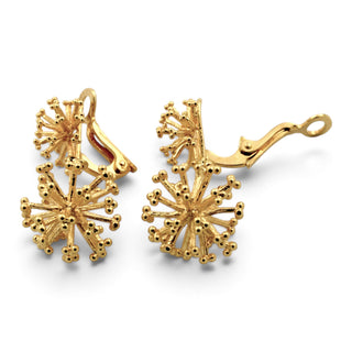 Ohrclips aus 585 Gelbgold, nachhaltiger second-hand Schmuck perfekt aufgearbeitet