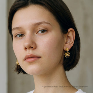 Ohrclips aus 585 Gelbgold, nachhaltiger second-hand Schmuck perfekt aufgearbeitet