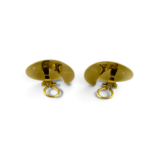 Perlenohrclips aus 585 Gelbgold, nachhaltiger second-hand Schmuck perfekt aufgearbeitet