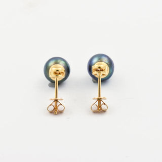 Perlenohrhänger aus 585 Gelbgold mit Brillant, nachhaltiger second hand Schmuck perfekt aufgearbeitet