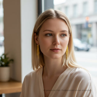 Diamantohrhänger aus 585 Gelbgold, nachhaltiger second hand Schmuck perfekt aufgearbeitet