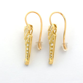 Diamantohrhänger aus 750 Gelbgold mit Brillant, nachhaltiger second hand Schmuck perfekt aufgearbeitet