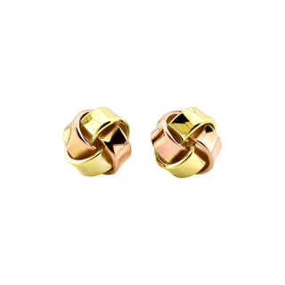 Ohrstecker aus 585 Gelb- und Rotgold, nachhaltiger second-hand Schmuck perfekt aufgearbeitet