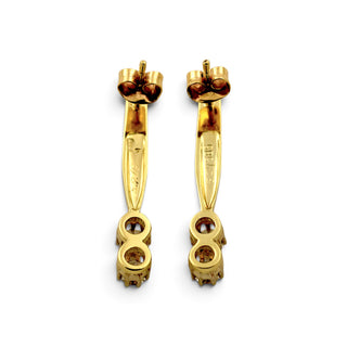 Brillantohrstecker aus 585 Gelb- und Weißgold, nachhaltiger second-hand Schmuck perfekt aufgearbeitet