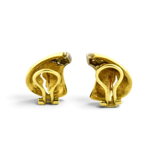 Brillantohrstecker mit Clipmechanik aus 585 Gelb- und Weißgold, nachhaltiger second-hand Schmuck perfekt aufgearbeitet