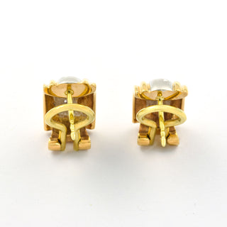 Brillantohrstecker aus 585 Gelb- und Weißgold, nachhaltiger second hand Schmuck perfekt aufgearbeitet