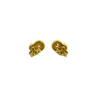 Brillantohrstecker aus 585 Gelb- und Weißgold, nachhaltiger second hand Schmuck perfekt aufgearbeitet