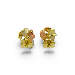 Ohrstecker aus 585 Gelb-, Rosé- und Weißgold, nachhaltiger second hand Schmuck perfekt aufgearbeitet