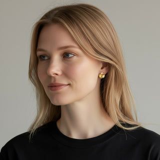 Ohrstecker aus 585 Gelb-, Rosé- und Weißgold, nachhaltiger second hand Schmuck perfekt aufgearbeitet