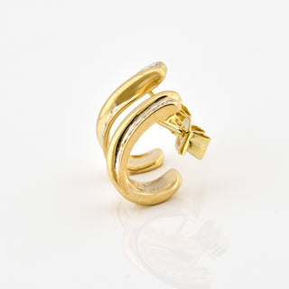 Brillantohrstecker aus 585 Gelb- und Weißgold, nachhaltiger second hand Schmuck perfekt aufgearbeitet