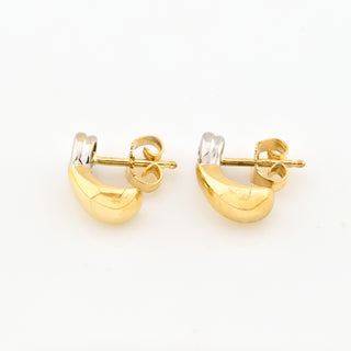 Brillantohrstecker aus 585 Gelb- und Weißgold, nachhaltiger second hand Schmuck perfekt aufgearbeitet