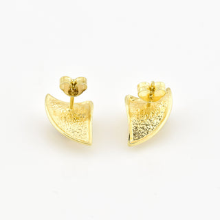 Diamantohrstecker aus 585 Gelb- und Weißgold, nachhaltiger second hand Schmuck perfekt aufgearbeitet