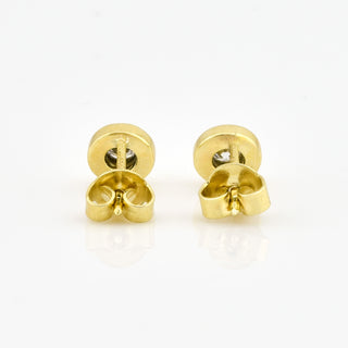 Brillantohrstecker aus 585 Gelbgold, nachhaltiger second hand Schmuck perfekt aufgearbeitet