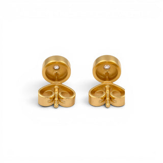 Brillantohrstecker aus 750 Gelbgold, nachhaltiger second hand Schmuck perfekt aufgearbeitet