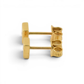 Brillantohrstecker aus 750 Gelbgold, nachhaltiger second-hand Schmuck perfekt aufgearbeitet