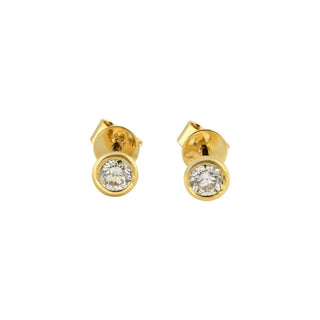 Brillantohrstecker aus 750 Gelbgold, nachhaltiger second-hand Schmuck perfekt aufgearbeitet