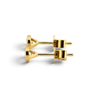 Brillantohrstecker aus 750 Gelbgold, nachhaltiger second-hand Schmuck perfekt aufgearbeitet