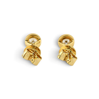Brillantohrstecker aus 750 Gelbgold, nachhaltiger second-hand Schmuck perfekt aufgearbeitet