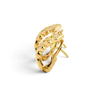 Brillantohrstecker mit Clipmechanik aus 750 Gelbgold, nachhaltiger second-hand Schmuck perfekt aufgearbeitet