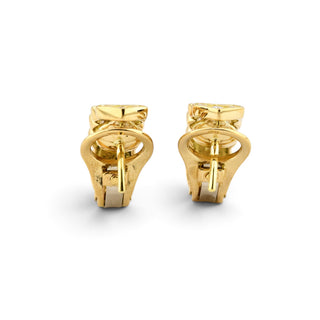Brillantohrstecker mit Clipmechanik aus 750 Gelbgold, nachhaltiger second-hand Schmuck perfekt aufgearbeitet